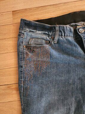 Christopher & Banks Signature Slimming Studded Jeans Blue Size 6